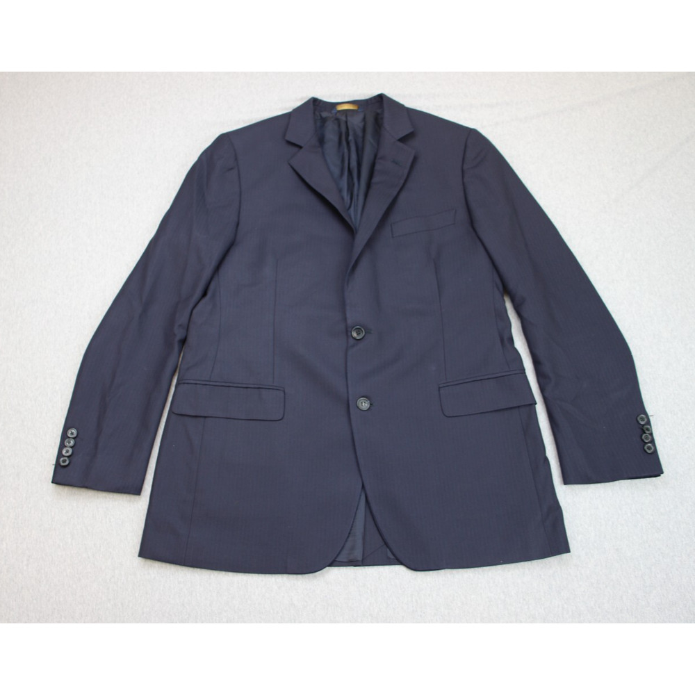 Brooks Brothers 1818 Blazer Men's 42L Navy Blue Wool Notch Lapel Fitzgerald